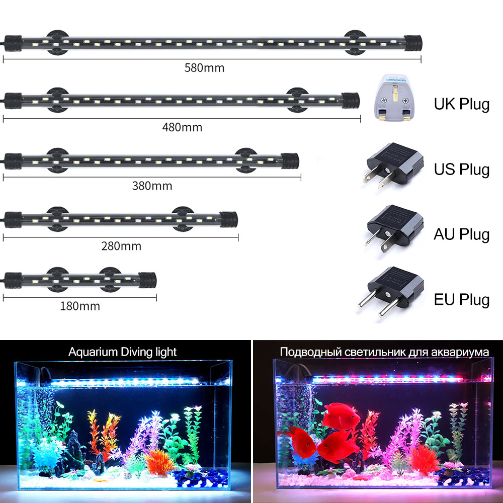 Aquarium Plant Iron - Lampu Akuarium LED 90-260V Lampu Klip
