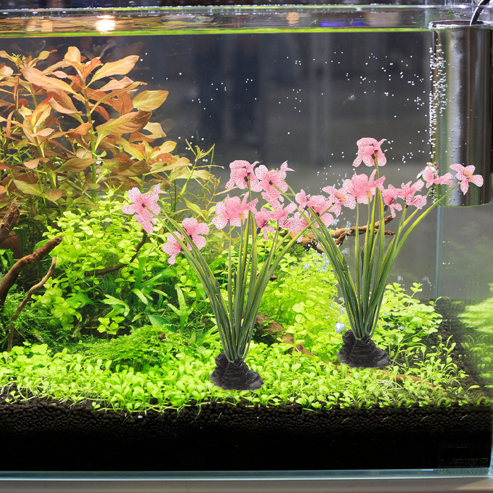 3Pcs Tanaman Imitasi Akuarium, - Aquarium Planted Setup ulasan dan harga